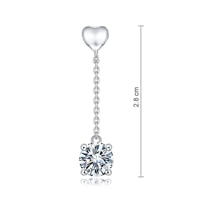 1 Carat Moissanite Diamond Dangle Earrings 925 Sterling Silver MFE8208