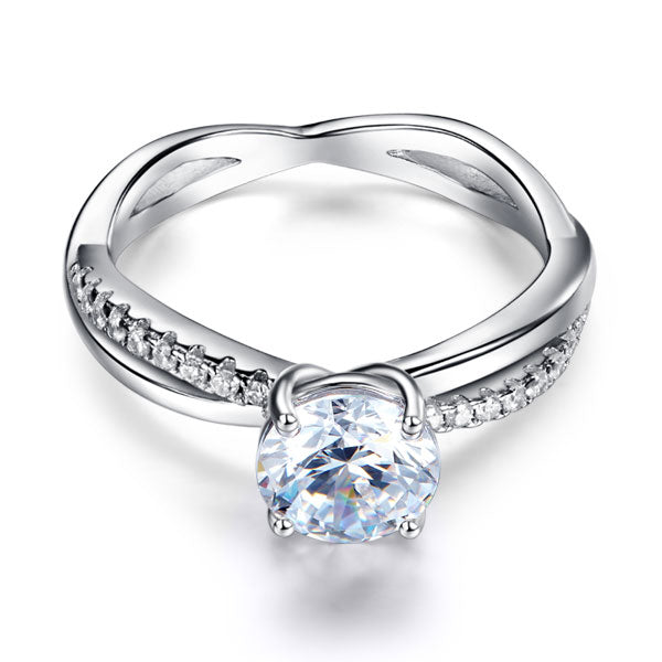 925 Sterling Silver Wedding Promise Anniversary Ring 1.25 Ct Simulated Diamond XFR8249