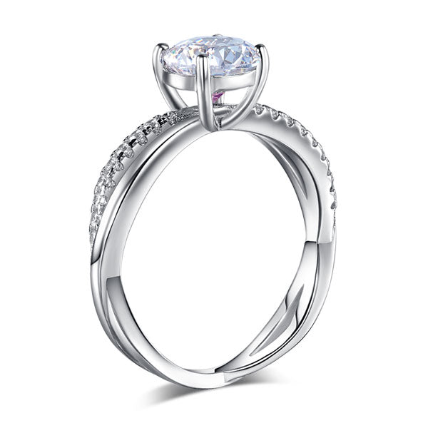 925 Sterling Silver Wedding Promise Anniversary Ring 1.25 Ct Simulated Diamond XFR8249