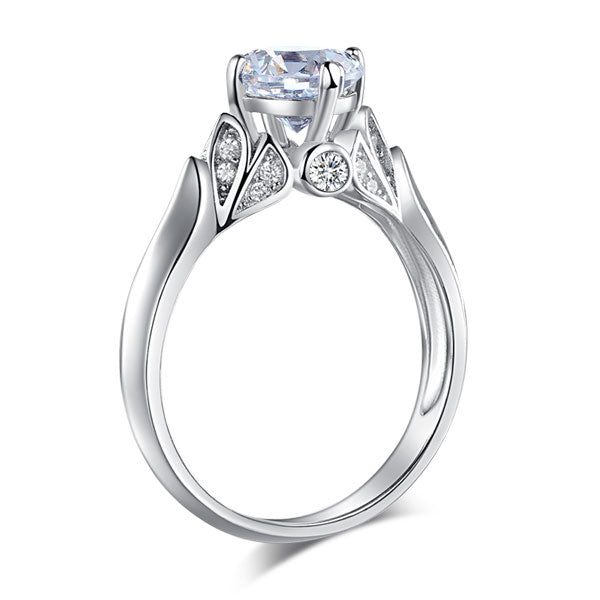 925 Sterling Silver Wedding Promise Anniversary Ring 1.25 Ct Simulated Diamond Jewelry XFR8259
