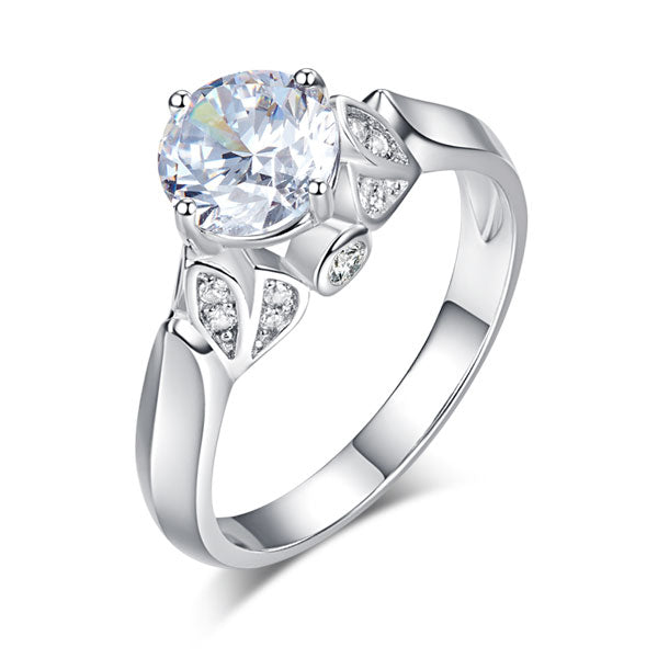 925 Sterling Silver Wedding Promise Anniversary Ring 1.25 Ct Simulated Diamond Jewelry XFR8259
