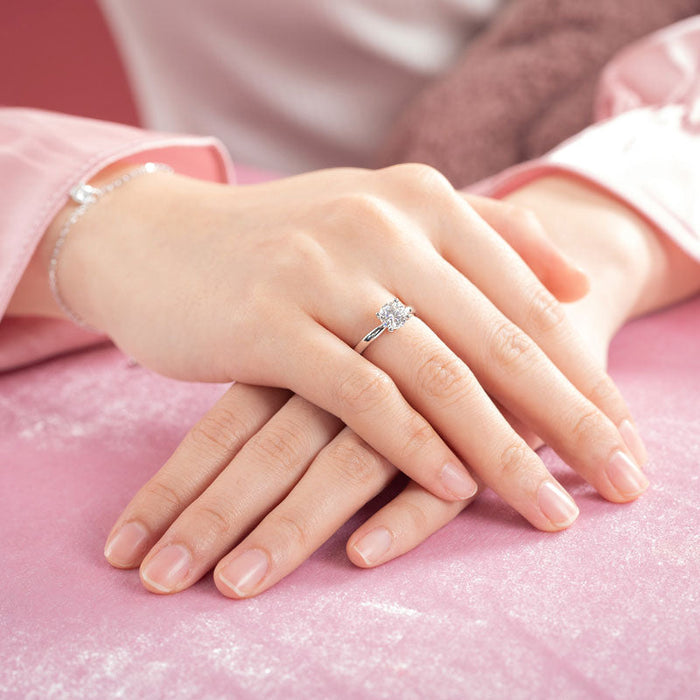 1 Carat Moissanite Diamond Ring Wedding Engagement 925 Sterling Silver MFR8342