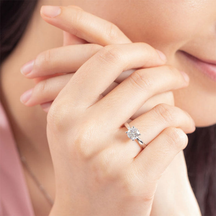 1 Carat Moissanite Diamond Ring Wedding Engagement 925 Sterling Silver MFR8342