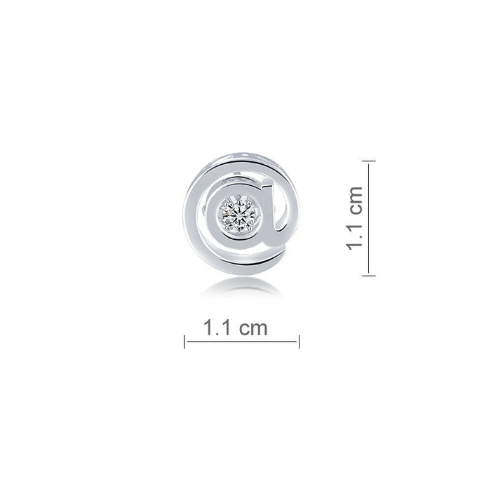 @ Stud Moissanite Diamond Dancing Stone Earring (1 Piece) Unisex 925 Sterling Silver MFE8190