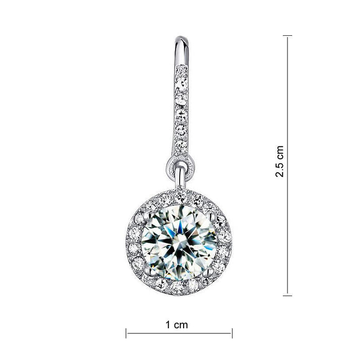 1.5 Carat Simulated Diamond 925 Sterling Silver Dangle Earrings XFE8026