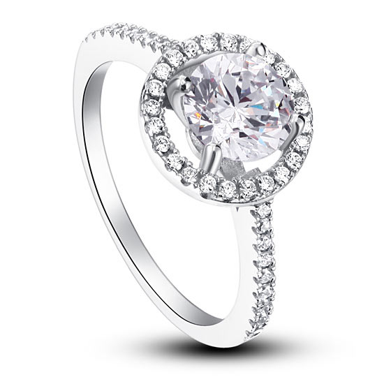 1.25 Carat Round Cut Simulated Diamond 925 Sterling Silver Wedding Engagement Ring XFR8003