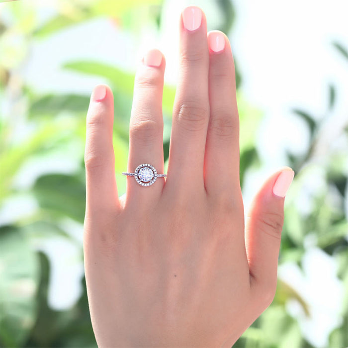 1.25 Carat Round Cut Simulated Diamond 925 Sterling Silver Wedding Engagement Ring XFR8003