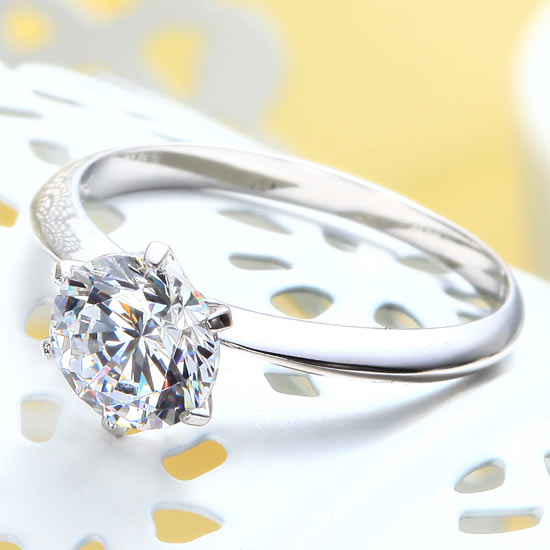 1 Carat Simulated Diamond Engagement Sterling 925 Silver Ring XFR8027
