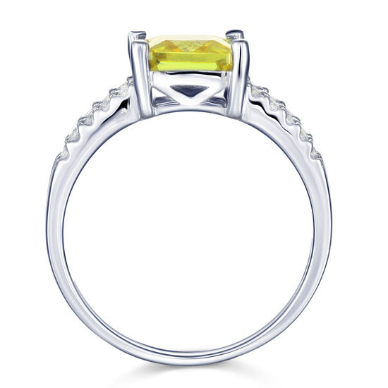 Yellow Canary Colour 2 Carat Simulated Diamond Sterling Silver 925 Ring XFR8033