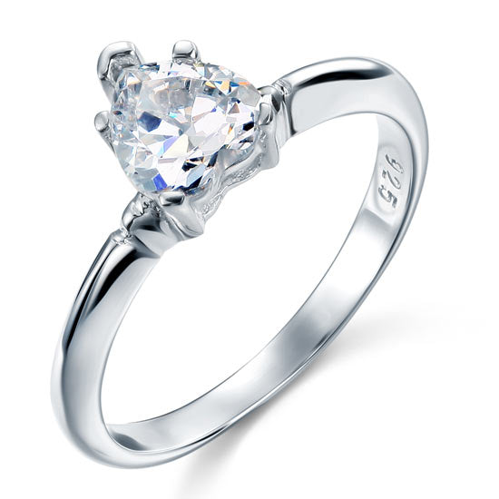 1.5 Carat Heart Cut Simulated Diamond Engagement Sterling 925 Silver Ring XFR8034
