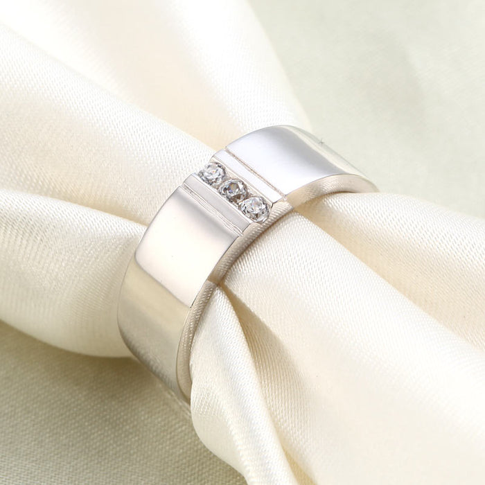 Men's Wedding Band Solid Sterling 925 Silver Ring XFR8054