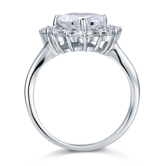 2.5 Carat Heart Cut 925 Sterling Silver Wedding Promise Engagement Ring XFR8106