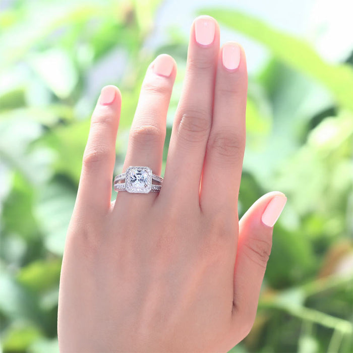 Vintage Style 1.5 Carat Simulated Diamond Solid 925 Sterling Silver Bridal Wedding Engagement Ring  XFR8111