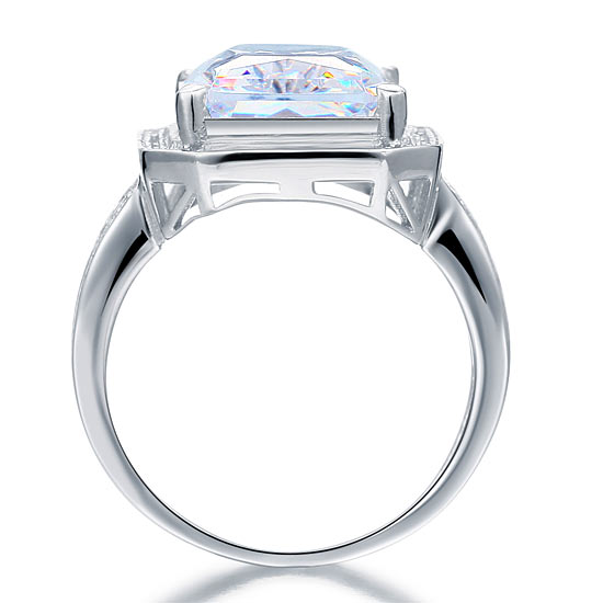 Princess Cut Simulated Diamond 925 Sterling Silver Ring XFR8116