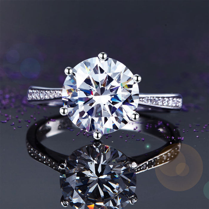 925 Sterling Silver Wedding Engagement Ring 3 Carat Simulated Diamond Jewelry XFR8209