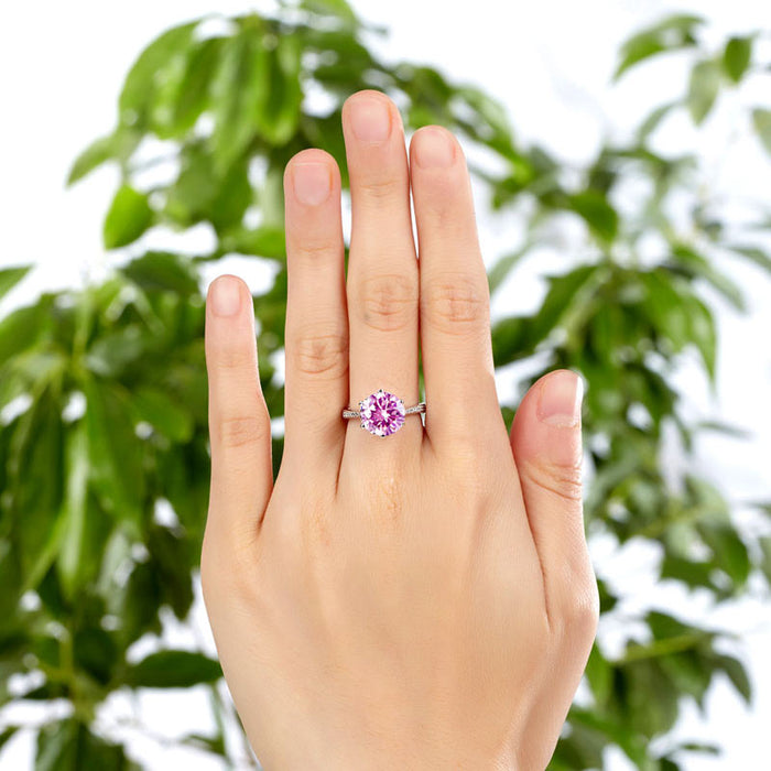 925 Sterling Silver Wedding Engagement Ring 3 Carat Simulated Diamond Jewelry XFR8210