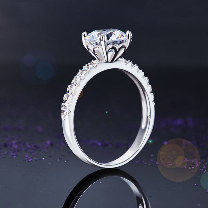 925 Sterling Silver Bridal Engagement Ring 2 Carat Simulated Diamond Jewelry XFR8212