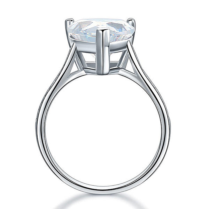 925 Sterling Silver Bridal Engagement Ring 3.5 Carat Heart Simulated Diamond Jewelry XFR8215