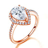 Pear Cut Rose Gold Ring