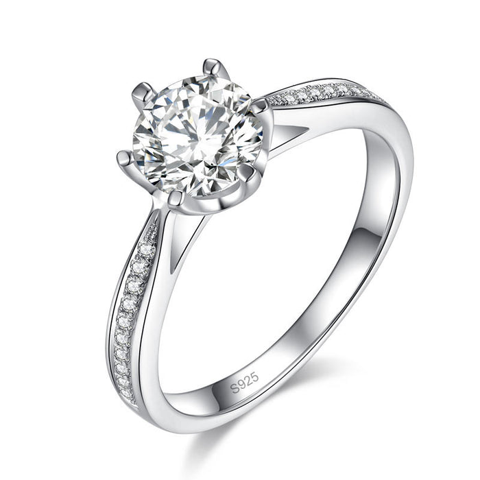 1 Carat Moissanite Diamond Ring Engagement 925 Sterling Silver MFR8344