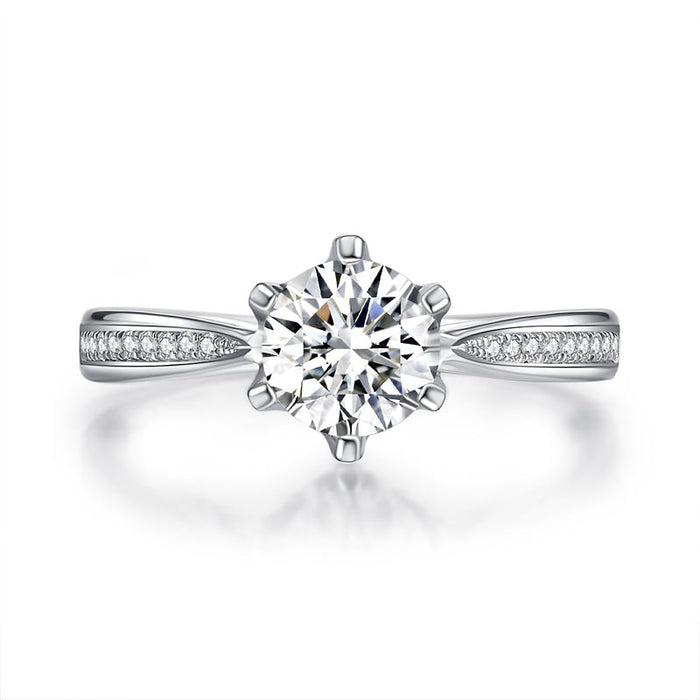 1 Carat Moissanite Diamond Ring Engagement 925 Sterling Silver MFR8344