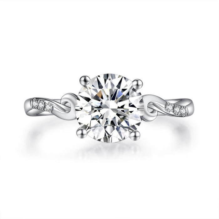 2 Carat Moissanite Diamond (8 mm) Wedding Engagement Ring 925 Sterling Silver MFR8346