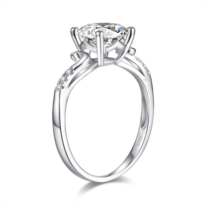 2 Carat Moissanite Diamond (8 mm) Wedding Engagement Ring 925 Sterling Silver MFR8346
