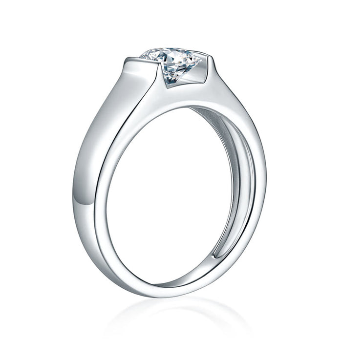 Men's Ring Moissanite Diamond 1 Carat Engagement 925 Sterling Silver MFR8353